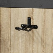 vidaXL Suporte para brida de parede ferro preto