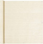 vidaXL Tela de varanda 120x300 cm PEAD cor creme