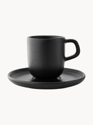 Espresso Cups Nordic Kitchen with Saucers, Set of 4