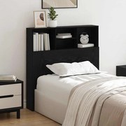 vidaXL Cabeceira com Armário Carvalho preto 100 x 19 x 103.5 cm
