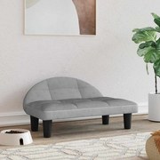 vidaXL Cama para cães 70x52x30 cm veludo cinzento-claro