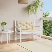 vidaXL Almofadão p/ banco de jardim 100x(50+50)x7cm tecido oxford bege