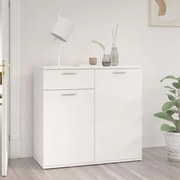 vidaXL Aparador 80x36x75 cm derivados de madeira branco brilhante