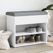 vidaXL Banco para sapatos branco 62x32x50 cm madeira projetada