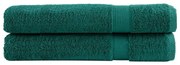 vidaXL Toalhas premium SOLUND 2 pcs 100x200 cm 600 gsm verde