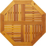 vidaXL Tampo de mesa octogonal 80x80x2,2 cm madeira de acácia maciça