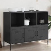 vidaXL Aparador 100,5x39x79 cm aço preto