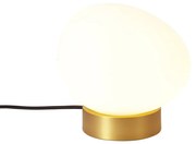 Candeeiro de Mesa Design Latão com Vidro Opal - Sally Design