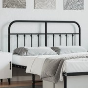 vidaXL Cabeceira de cama 150 cm metal preto