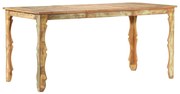 Mesa de jantar 160x80x76 cm madeira recuperada maciça