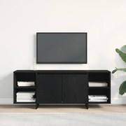 Estante de TV vidaXL - Carvalho Preto - 120x30x40.5 cm - Feito de Madeira Compósita
