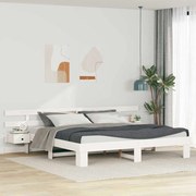 vidaXL Estrutura da Cama com gaveta Branco 200 x 200 cm madeira