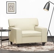 Poltrona 60 cm couro artificial creme