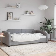 vidaXL Sofá-cama 90x200 cm tecido cinzento-claro