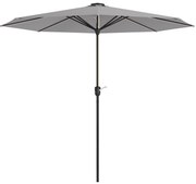 Chapéu de Sol de Jardim Ø265x240 cm Chapéu de Sol de Terraço com Luzes