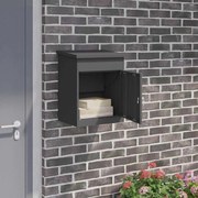 vidaXL Caixa para entrega de pacotes Preto 44 x 35 x 59 cm Aço