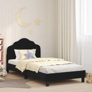 vidaXL Estrutura de Cama Infantil com Cabeceira Preto 80 x 200 cm