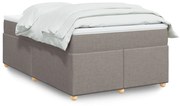 Cama boxspring c/ colchão 120x190cm tecido castanho-acinzentado