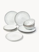 Conjunto de loiça artesanal Nordic Sand, 12 uni.