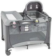 Berço lado a lado com ajuste de altura de 7 níveis para recém-nascidos, berço co-dorminhoco para bebês com cesto de armazenamento cinza