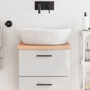vidaXL Bancada p/ WC 40x40x(2-4) cm madeira maciça tratada castanho