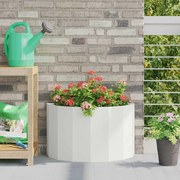 vidaXL Floreira Branco 60 x 30 x 35 cm Aço