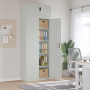 vidaXL Arquivador 90x40x240 cm aço cinzento-claro