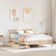 vidaXL Cama sem colchão 160x200 cm madeira de pinho maciça