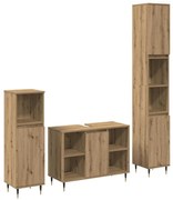 vidaXL Conjunto de Móveis de Banheiro Outros 3 pcs Carvalho Artesanal