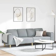 vidaXL Sofá de Sala de Estar Cinzento-claro 250 x 77 x 76 cm Poliéster