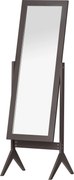HOMCOM Espelho de Pé para Maquilhagem Reclinável com Estrutura de Madeira para Dormitório Vestidor 47x46x148 cm Marrom | Aosom Portugal