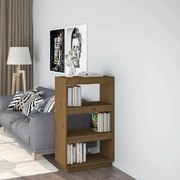vidaXL Estante/divisória 60x35x103 cm pinho maciço castanho mel