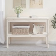vidaXL Mesa consola 110x40x75 cm pinho maciço branco