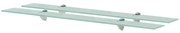 vidaXL Prateleiras flutuantes 2 pcs vidro 90x20 cm 8 mm