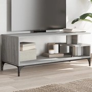 vidaXL Móvel de TV derivados madeira/aço revestido pó cinzento sonoma