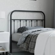 vidaXL Cabeceira de cama 100 cm metal preto