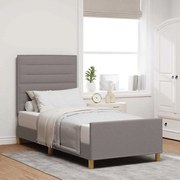 Estrutura de Cama vidaXL em Taupe, 80x200 cm, Tecido