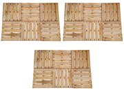 Ladrilhos de pavimento 18 pcs 50x50 cm madeira castanho