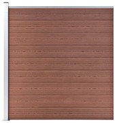 Painel de vedação para jardim 175x186 cm WPC castanho