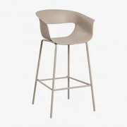 Banqueta Alta De Jardim Em Polipropileno E Aço Alanys Moka Brown & ↑75 Cm - Sklum