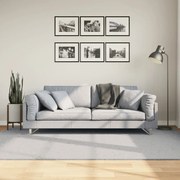 Tapete pelo curto macio e lavável HUARTE 160x230 cm cinzento