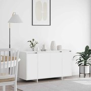 vidaXL Buffet Branco Branco Madeira 135 x 41 x 75 cm Buffet Branco