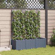 vidaXL Vaso de Jardim 3 pcs Cinza Claro 120 x 40 x 143 cm Aço
