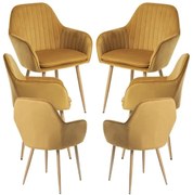 Pack 6 Cadeiras Chic - Mostarda