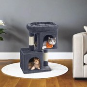 Arranhador para gatos pequena 40 x 30 x 67 cm cinza