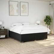 vidaXL Estrutura de cama sem colchão 180x200 cm tecido preto