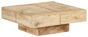 vidaXL Mesa de centro 80x80x28 cm madeira de mangueira maciça