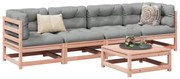 vidaXL 5 pcs conj. sofás jardim c/ almofadões madeira abeto-de-douglas
