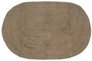 vidaXL Tapetes de área Oval Cinzeto 152 x 245 cm Juta