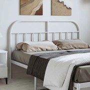 vidaXL Cabeceira de cama 135 cm metal branco